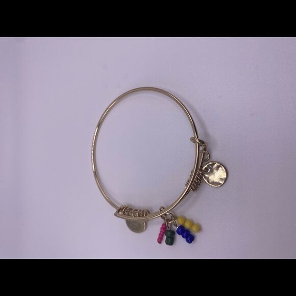 4/$20 Gold tone bangle with colorful beads and gold discs - Picture 5 of 6